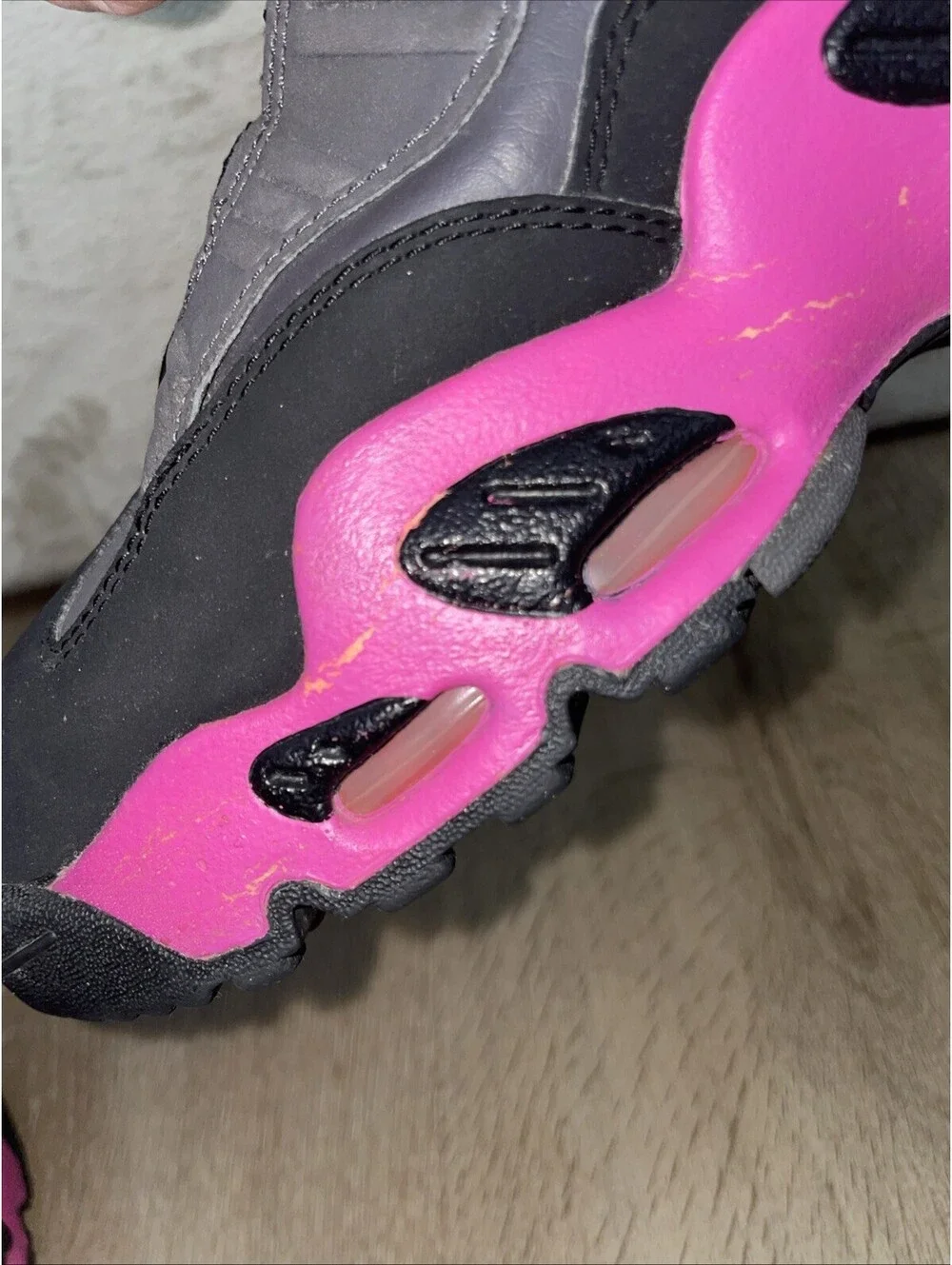 Nike Air Griffey Max 1 GS Black Gray Pink Retro Sneakers Ken Griffey Jr. Sz 5.5Y